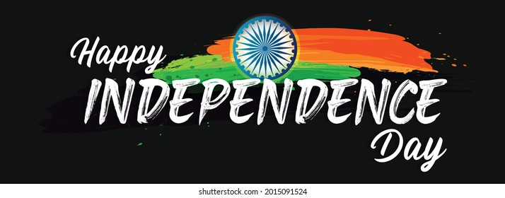 Vector Festive Illustration of Independence Day in India Celebration on August 15. Website Header or Banner Design.