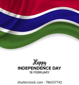 vector festive illustration of independence day in Gambia celebration on February 18. vector design elements of the national day. holiday graphic icons. National day