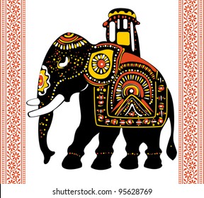 Vector of Festive indian elephant