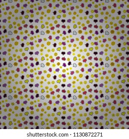 Vector. Festive love background. Seamless pattern Beautiful handdrawn seamless with hearts. Happy Valentine':s Day. Perfect design element for wallpaper, wedding invitation. White, yellow, brown.