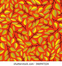 Vector festive pattern of branches.