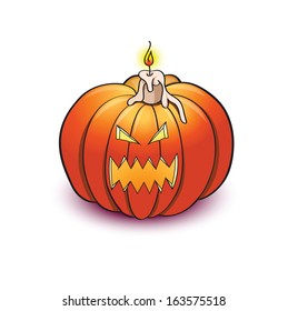 vector festive pumpkin for Halloween