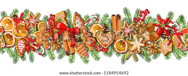 749 Seamless Gingerbread Christmas Border Images, Stock Photos ...