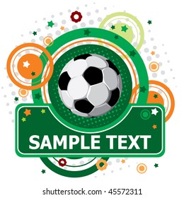 Vector festive Soccer background with a place for your text