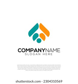 Plantilla de logotipo de letras Vector FF o F. Inspiración de logotipo creativo