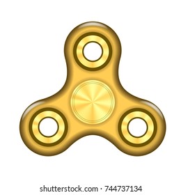 Vector Fidget Finger Spinner Icon Isolated on White Background. Modern Stress Relieving Toy