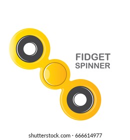vector Fidget spinner icon isolated on white. vector orange hand spinner 
