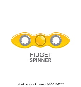 vector Fidget spinner icon isolated on white. vector orange hand spinner 