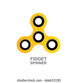 vector Fidget spinner icon isolated on white. vector orange hand spinner 