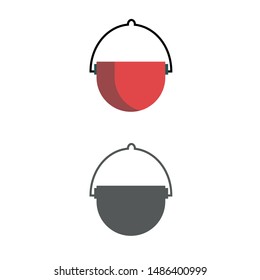 vector Field Cooker , element of camping and holiday illustration , vector icon