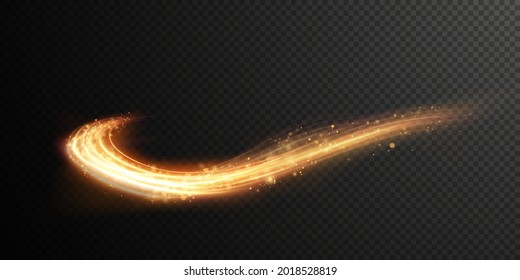 Vector fiery wavy golden tail. Light golden Twirl.
Curve light effect of golden line.
Light gold pedistal, podium, platform, table.
Vector PNG.