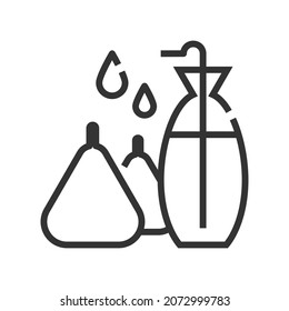 Vector fig juice outline icon, food and drink related 4000x4000 Pixel, whitebackground