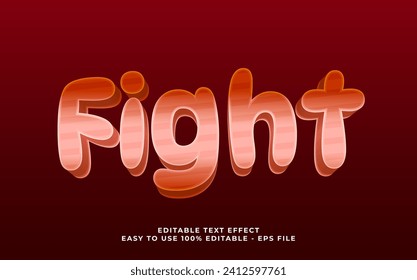 Vector fight editable font. typography template text effect. lettering vector illustration logo
