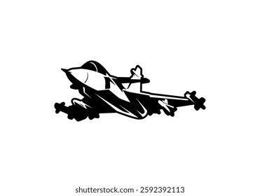 vector fighter jet aircraft silhouette