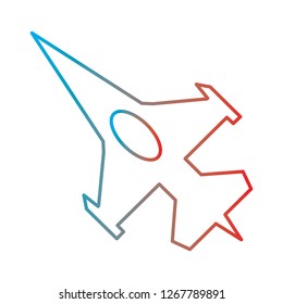 Vector fighter jet icon