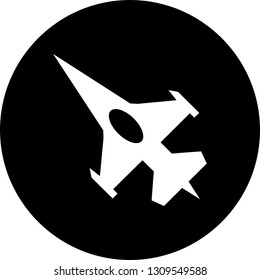 Vector fighter jet icon
