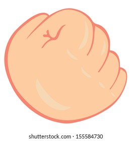Vector fighting hand sign, punch