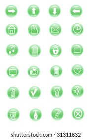 Vector figure of computer symbols on a white background
