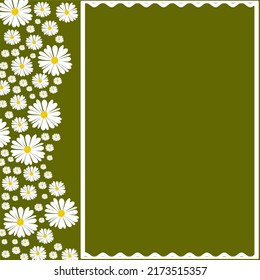 Vektorgrafik mit hellgrünem Hintergrund und floralem Ornament
