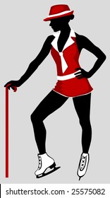 vector figure skater