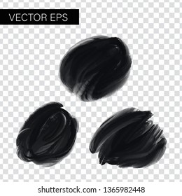 Vector figured brush strokes brush and ink background