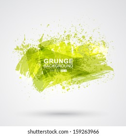 Vector figured brush strokes brush and ink.