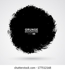 Vector figured brush strokes brush and ink.