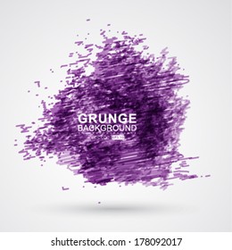 Vector figured brush strokes brush and ink.