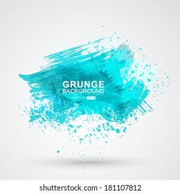 Vector figured brush strokes brush and ink.