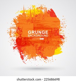 Vector figured brush strokes brush and ink.