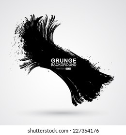 Vector figured brush strokes brush and ink.
