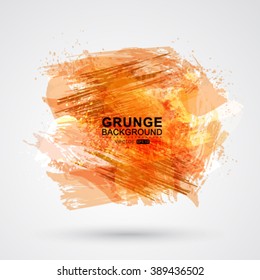 Vector figured brush strokes brush and ink.