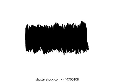 Vector figured brush strokes. Brush and ink.