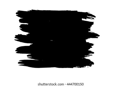 Vector figured brush strokes. Brush and ink.