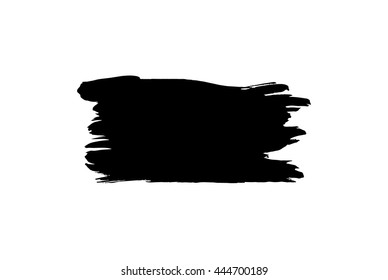 Vector figured brush strokes. Brush and ink.
