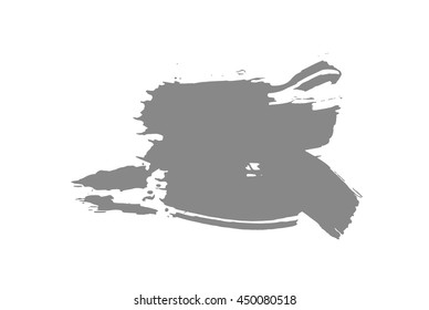 Vector figured brush strokes. Brush and ink.