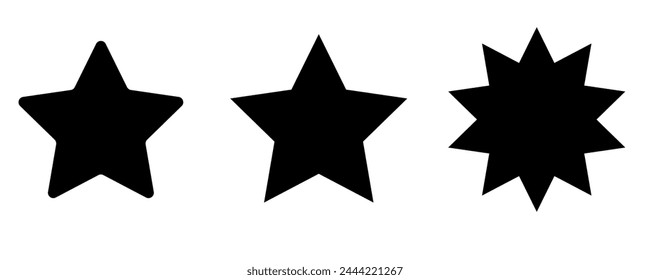 Vector figures of black stars.
Banners, frames, star shapes on a transparent background