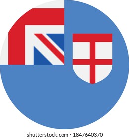 Vector - fiji Flag Button Icon