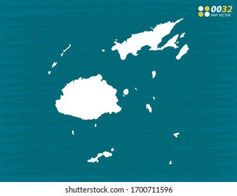 Vector of Fiji map on dark background.