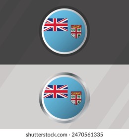 Vector Fiji Round Flag Template