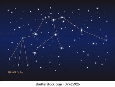 Vector file of the aquarius stars constellation. Size and color can be changed.