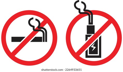 Archivo vector que prohíbe tipos de humo