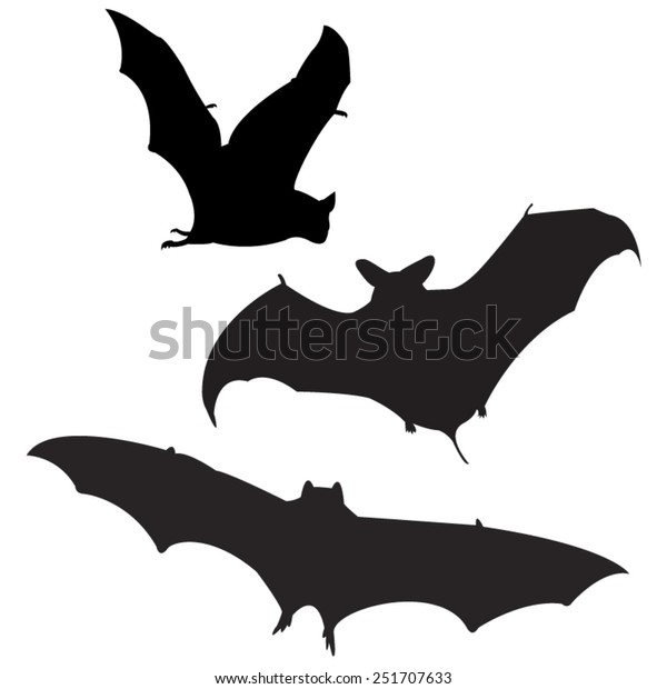 Vector File Bats Silhouette Stock Vector (Royalty Free) 251707633