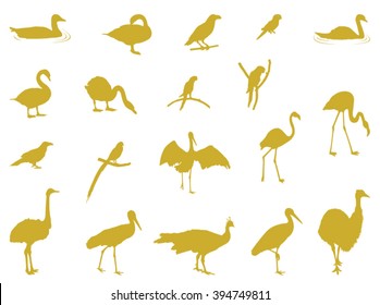 Vector file of birds silhouette