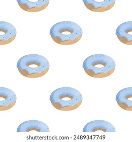 Vector file: Blueberry donut pattern, fabric pattern.