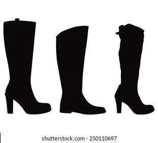 vector file of boots silhouette