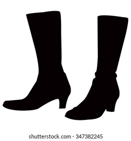 vector file of boots silhouette