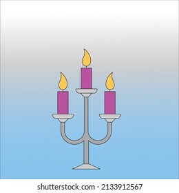 vector file candle on stand 