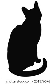 vector file of cat silhouette