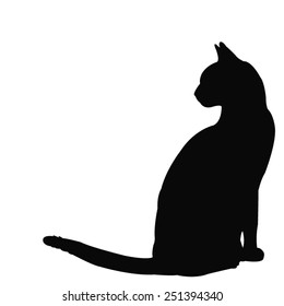 vector file of cat silhouette